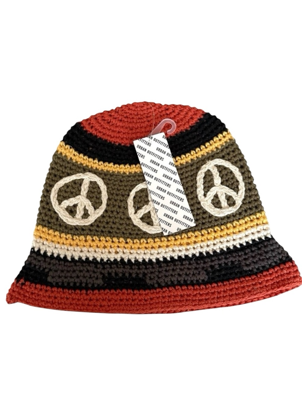 Urban Outfitters Peace Sign Crochet Bucket Hat - Picture 7 of 7
